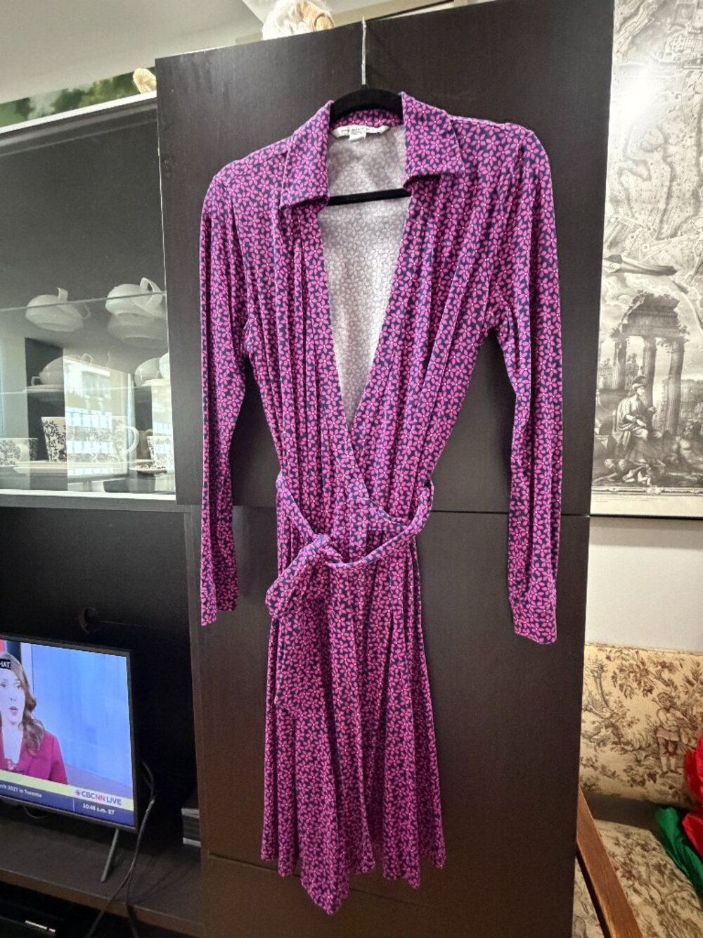 DIANE VON FURSTENBERG COTTON / SILK DAY WRAP DRESS